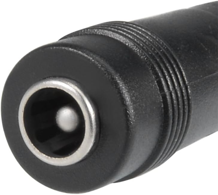 sourcing map DC Power Connector 5.5x2.1mm Female Jack to 3.5x1.35mm Male Adapter Barrel Connector 5pcs, Black,Silver - Image 3