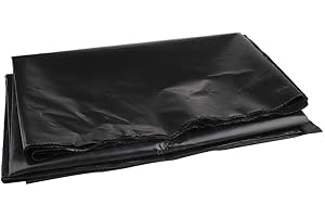 SYLOTS HDPE Rubber Pond Liner, 10 x 10 feet Pre Cut Black Pond Liner for Water Garden,Koi Ponds, Streams Fountains