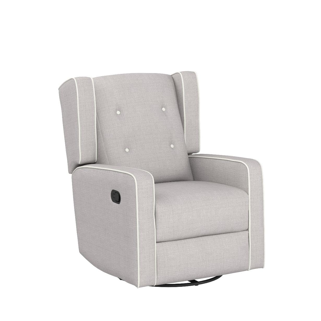 Swivel Rocker Recliner Chair, Nursery Glider Chair, Nursery Rocking Chairs, Manual Reclining Chair, Grey