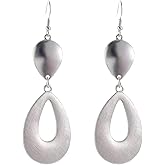 Gold Earrings for Women Geometric Chunky Dangle Earring Trendy Silver Statement Modern Jewelry