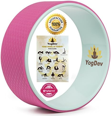 YogDev 12-Inch Roller for Yoga, Pink