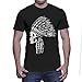 HAASE UNLIMITED Mens Indian, Native American Skull T-shirt