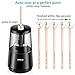 Electric Pencil Sharpener, Smart Stop, Clean on Top, USB or AC or 4 AA Batteries Operated, Included Adapter and USB Cable,Heavy Duty Helical Blade Sharpener, Safety Device