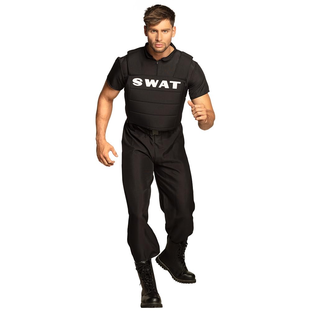 Boland – Special Agent SWAT Costume for adults, black, M (50/52), 83641