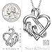 NINASUN Heart Bond Sterling Silver Necklaces for Women, 4A Cubic Zirconia and Hand-applied Enamel Engraving, Gift for Her with Delicate Jewelry Box (I Love You to the Moom and Back)
