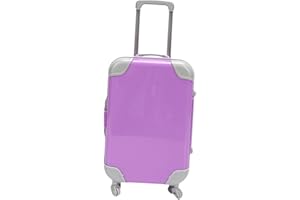 Fenteer Mini Suitcase, Miniature Doll Suitcase, Cute with Telescopic Handle, Dollhouse Accessories, Luggage Storage Box for K