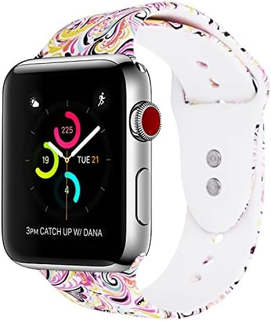 VODKE Sport Band Compatible with Apple Watch, Soft Silicone Strap Replacement Bands Wristbands Compatible with iwatch Sport Series 4, 3, 2, 1 S/M M/L 44mm 42mm 40mm 38mm