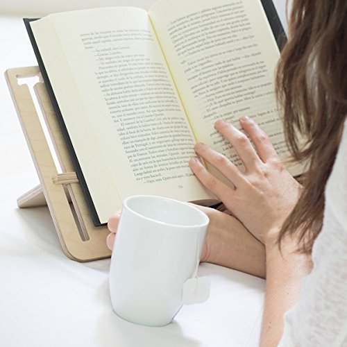 support for tablets, e-books or books, made of wood, fits just inclination, desktop, sofa, bed
