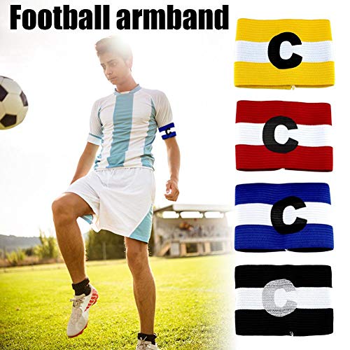 Football Soccer Captains Armband - Elastic Captain Arm Bands for Youth and Adult