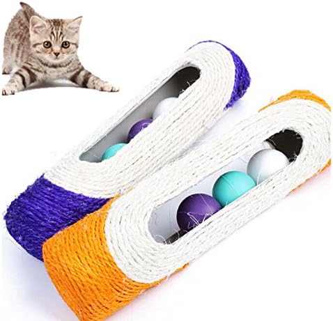 teambuckle 1 Pet Cat Kitten Kitty Toy Rolling Sisal Scratching Post 3 Trapped Ball Training