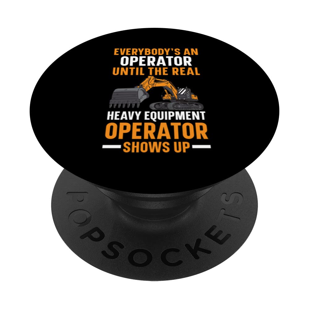 Excavator Lover Construction Worker Vehicle Digger PopSockets Swappable PopGrip