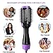 Hair Dryer Brush, ASOGO One Step Hair Dryer & Volumizer，4 In 1 Negative Ion Hot Air Brush for Drying & Straightening & Curling, Salon Ceramic Electric Rotating Blow Dryer Brush(Purple 110V US outlet)