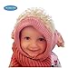 Baby Girls Boys Winter Knit Scarf Hat Warm Earflap Cap for Kids 6-36 Months