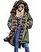 Roiii Ladies Quilted Casual Vintage Faux Fur Collar Warm Thick Womens Jacket Coat