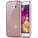 IKASEFU Glitter Tpu Case for Galaxy S6,Bling Soft Gel Thin Rubber Gel Bumper Shell Case Cover for Samsung Galaxy S6-Glitter,Rose Gold