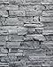HaokHome 1633 Faux Stone Wallpaper Grey Peel Stick Stacked Brick in Bathroom Kitchen Prepasted Contact Paper