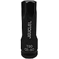 JEUCLEL T90 Torx Star 6 Point Impact Bit Socket, 1/2-Inch Square Drive 3-Inch Long, Cr-Mo Steel Lengthen Screwdriver Adapter Tool