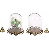 Glaskugel Zylinder Hängende DIY Schmucksachecharme Fläschchen Mit Fach / Caps 2 Stk.