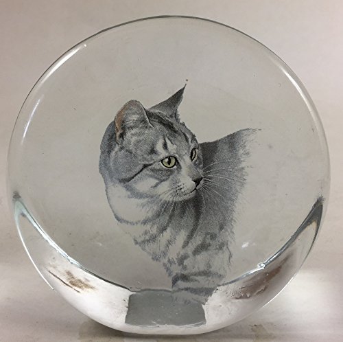 Paperweight Circle - Stand Up/Recessed/Crystal - Mosser USA - Rosso Exclusive (Cat 5)