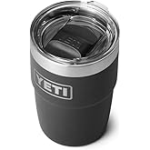 YETI Rambler 8 oz Stackable Cup, Stainless Steel, Vacuum Insulated Espresso Cup with MagSlider Lid | Vacuum Insulated, MagSlider Lid