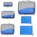 HOPERAY Packing Cubes Travel Organizer Mesh Bags Travel Gear Bag Accessories (black-3) (Blue)