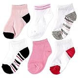 6-Pack No-Show Striped Socks