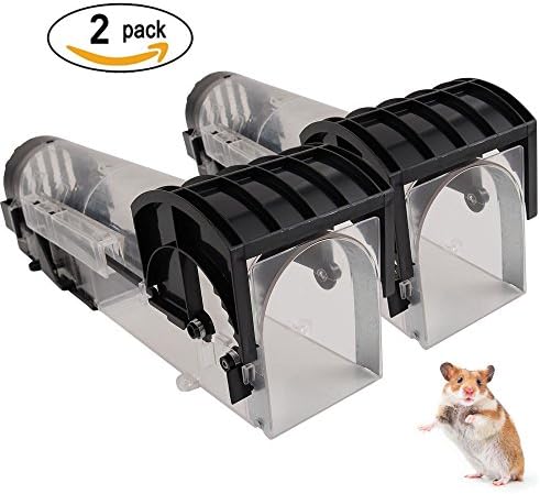 The Amazing Mouse Trap - Humane Live Trap Catches Rats, Mice, Hamsters, other Small Rodents (Clear)