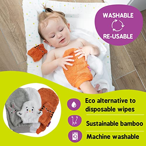 Tidy Tot Bamboo Wash Cloth Mitts 6 Perfectly Sized Mitts 3 for