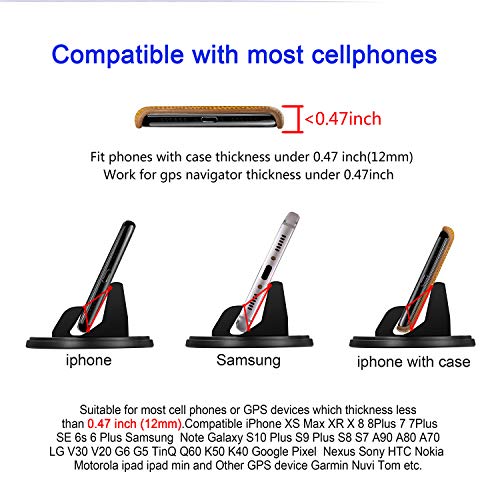 SRUNP Dashboard Cell Phone Holder for Car[Vertical Horizontal 360