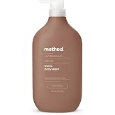 method Men&rsquo;s Body Wash, Sandalwood + Vetiver, 28 fl oz | Soothing Formula, Leaves Skin Feeling Soft &amp; Moisturized, Rich Lather, Made Without Parabens