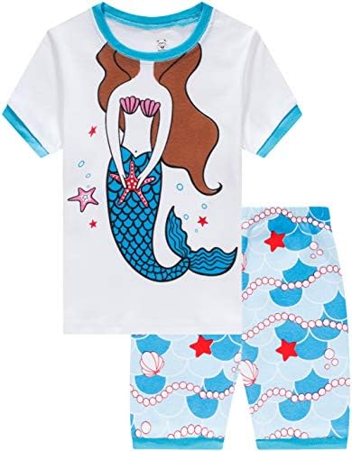 Little Girls Horse Pajamas Set Children Christmas PJs 100% Cotton Sleepwear Size 2 to 8 Years