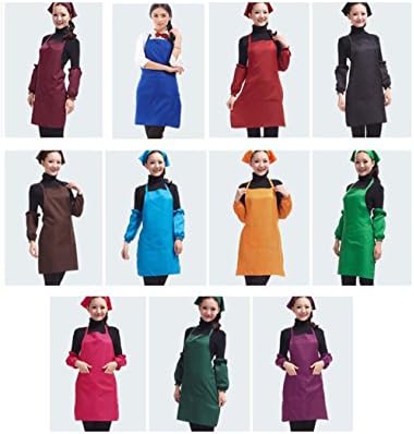 11 PCS Plain Color Bib Apron Adult Women Unisex Durable Comfortable with Front Pocket Washable For Cooking Baking Kitchen Restaurant crafting