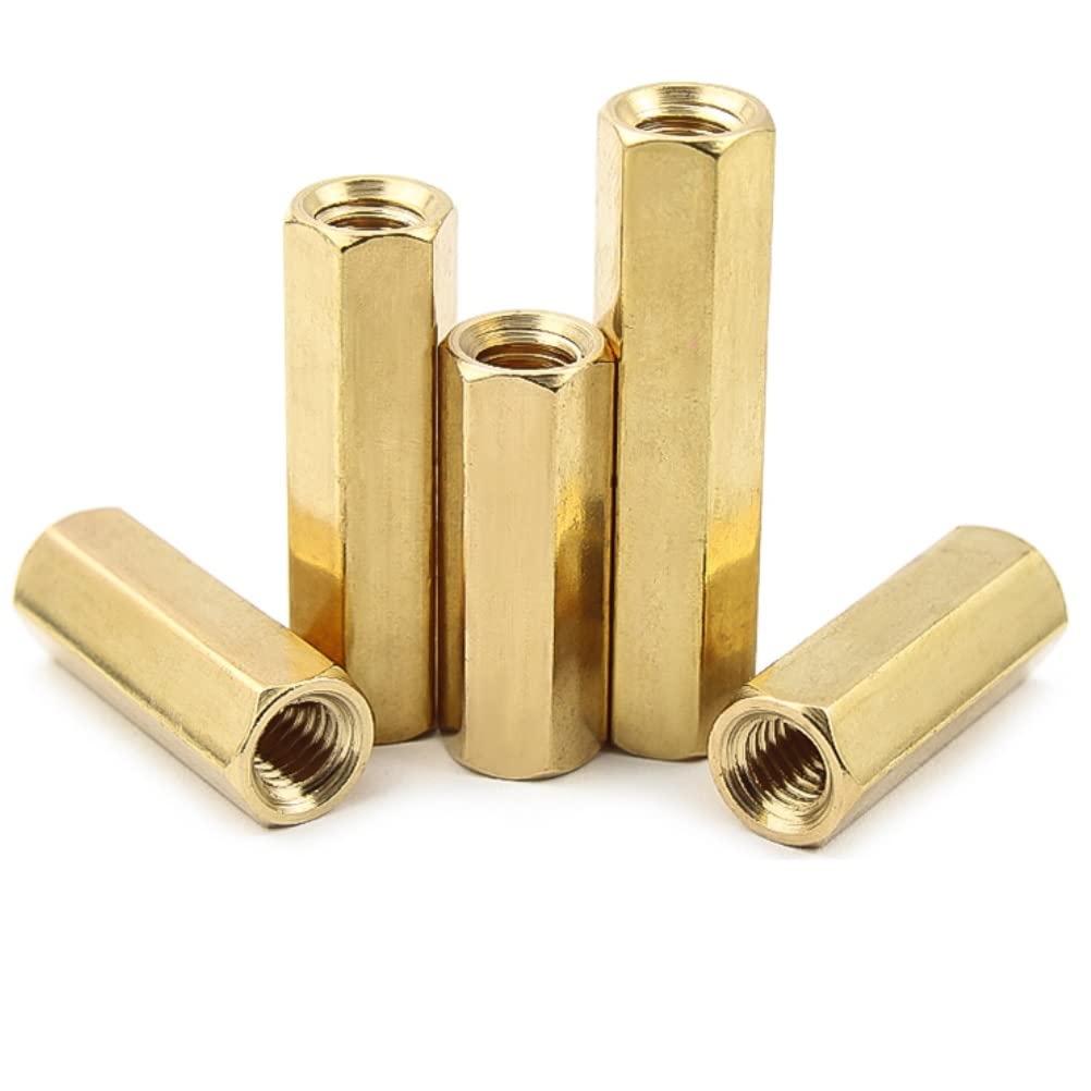 CONPHERON Brass Female Hex Column Standoff Spacer Screws Nuts M2.5 * 18 mm,20 pcs
