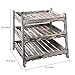 MyGift Multipurpose 3-Tier Country Rustic Wood Crate Design Tabletop Organizer Display Rack