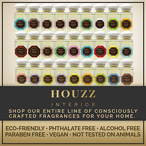 HOUZZ Interior Vanilla Bean Reed Diffuser Refill Oil with Sticks, Home Scent for Living Room, Bathroom and Kitchen, with Vanilla Absolute Essential Oils, Made in The USA - Thumbnail 3