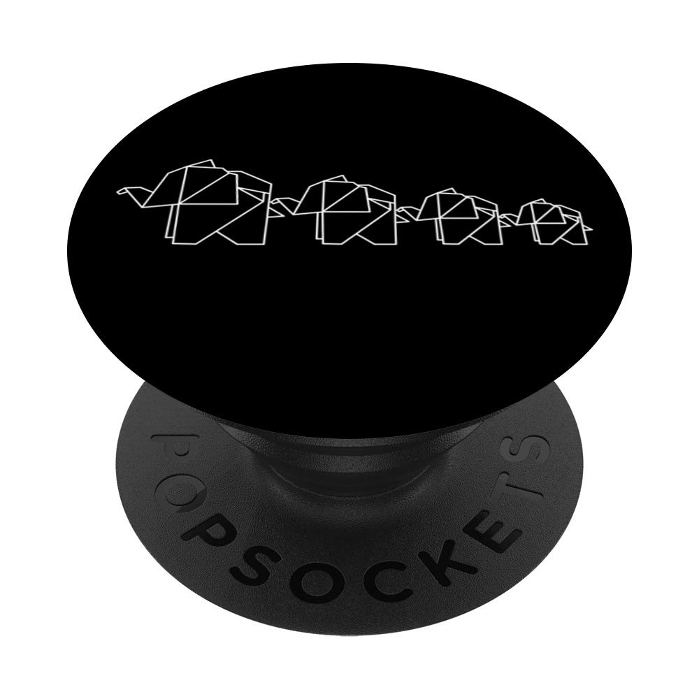 Cute elephants origami matching family animal partner look PopSockets PopGrip: Swappable Grip for Phones & Tablets