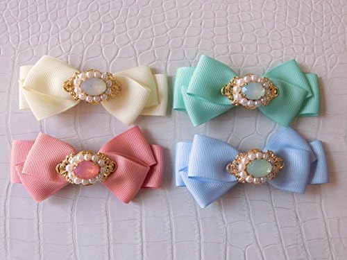 Amazon Mahaloha ヘアアクセサリー 上品リボン約9センチ ヘアピン 挟みヘアクリップ 約6センチ まとめ髪 前髪 ロンハーマン ブルー シュシュ 通販