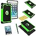 Fulland Case for iPad Mini/Ipad Mini 2 /ipad Mini 3 with Screen Protector, Cleaning Cloth and Stylus Pen - Green
