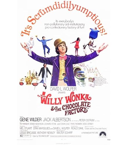 Amazon.com: Willy Wonka and The Chocolate Factory Movie Poster (36
