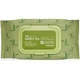 TONYMOLY The Chok Chok Green Tea & Aloe Face Wipes, Hydrating & Moisturizing Facial Cleansing Wipes for All Skin Types, Korean Makeup Remover, Safe for Skin