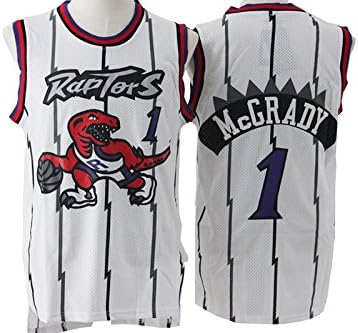 Tracy McGrady #1 Toronto Raptors White Retro Throwback Jerseys Men L