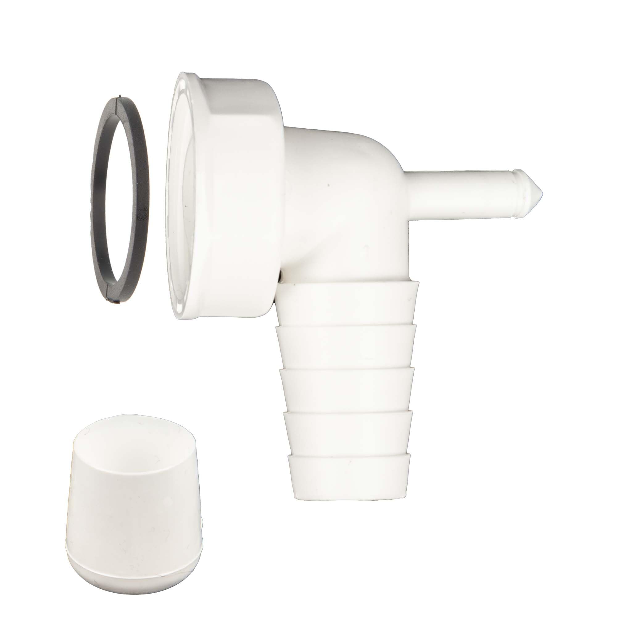 Tecuro 90 ° Device Connection with Condensate Connectors Diameter 8 mm