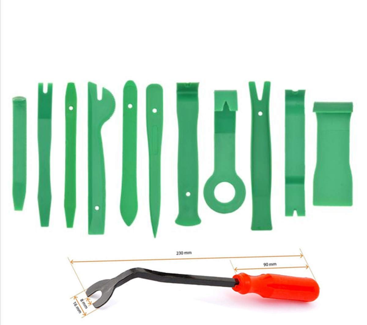 JBBERTH 12pcs Auto Trim Removal Tools Kit, Car Repair Tool for Audio/Radio/CD/GPS/Door Disassembly Clip Clamp Trim Dashboard Removal Toolkit