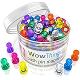 Push Pin Magnets, 42 Pack Assorted Colored Kitchen Office Magnets, Neodymium Mini Fridge Magnets Strong, Heavy Duty Push Pins, Perfect For Classroom Map Dry Erase Whiteboard Magnets, Teacher Magnets