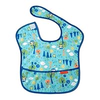 WDXIN Baby Bib Waterproof Bib Baby Eating Clothes Rice Pocket Soft Bib Food Supplement Baby Gown Super Soft Pocket Thin Light Easy to Clean,Green