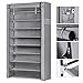NEX 10 Tier Shoe Rack Portable Shoe Storage Cabinet Organize 45 Pairs Shoe Tower with Non-woven Fabric Cover (Silver Grey)