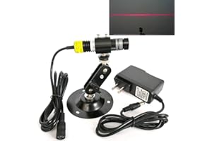 638nm Red Line Light Module Generator Projector Marker Locator for Cloth Sawmill Wood Stone Tiles Alignment (+AC-DC adpter+Ho