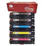 Toner Kingdom Compatible 305X CE410X CE411A CE412A CE413A Toner Cartridges for LaserJet Pro 400 color MFP M475dn, MFP M475dw, M451dn, M451nw, M451dw, Pro 300 color MFP M375nw - 5PK, 2B/1C/1Y/1M