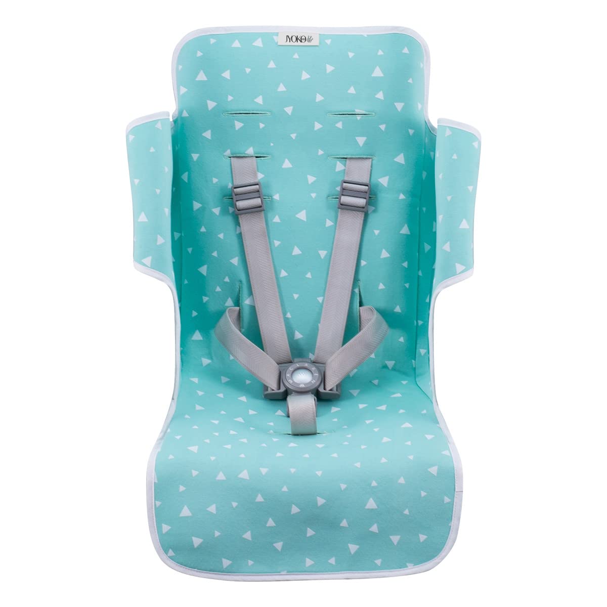 JYOKO KIDS Pram liner for stroller Compatible with Maclaren Quest, Techno, Triumph, XT, 100% cotton (Mint Sparkles)