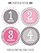 Months in Motion Baby Monthly Stickers - Baby Milestone Stickers - Newborn Girl Stickers - Month Stickers for Baby Girl - Baby Girl Stickers - Newborn Monthly Milestone Stickers (Set of 12 Stickers)
